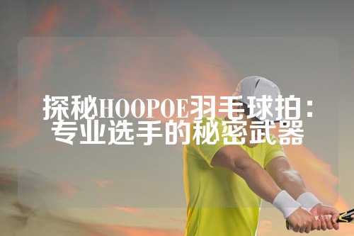 探秘HOOPOE羽毛球拍：专业选手的秘密武器