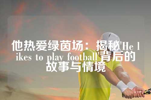 他热爱绿茵场：揭秘'He likes to play football'背后的故事与情境