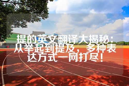 提的英文翻译大揭秘：从举起到提及，多种表达方式一网打尽！